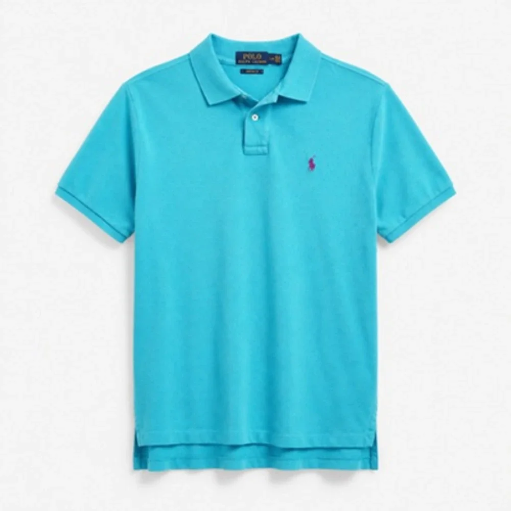 Polo Ralph Lauren Blue Custom Fit Polo Shirt Men's Large Pony Logo